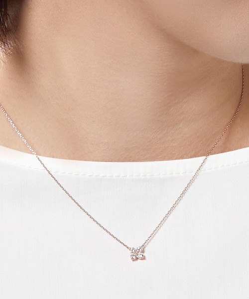 ヴァンドーム青山　カローラネックレス　0.28カラット　プラチナ K18PG ダイヤモンド カローラ ネックレス計0.28ct（ネックレス