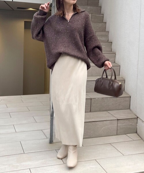 fredy emue（フレディエミュ）の「カットコールタイトスカート（スカート・レディース・グレイッシュブルー/ベージュ/ブラック・38）」の13枚目の写真