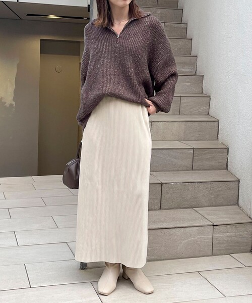 fredy emue（フレディエミュ）の「カットコールタイトスカート（スカート・レディース・グレイッシュブルー/ベージュ/ブラック・38）」の14枚目の写真