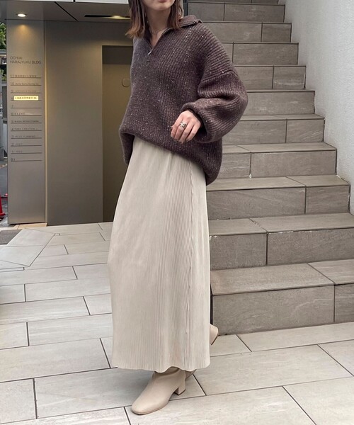 fredy emue（フレディエミュ）の「カットコールタイトスカート（スカート・レディース・グレイッシュブルー/ベージュ/ブラック・38）」の15枚目の写真