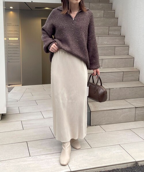 fredy emue（フレディエミュ）の「カットコールタイトスカート（スカート・レディース・グレイッシュブルー/ベージュ/ブラック・38）」の16枚目の写真