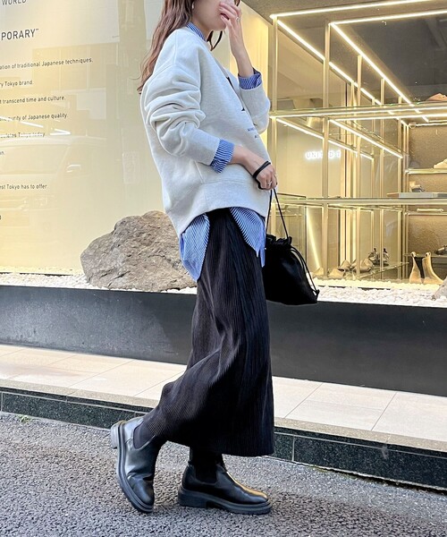 fredy emue（フレディエミュ）の「カットコールタイトスカート（スカート・レディース・グレイッシュブルー/ベージュ/ブラック・38）」の21枚目の写真