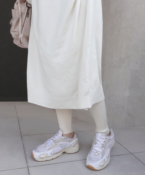 CORNERS（コーナーズ）の「ワイドリブレギンス（その他パンツ・レディース・ブラック/ライトベージュ/ベージュ/グレー/アイボリー・M）」の9枚目の写真