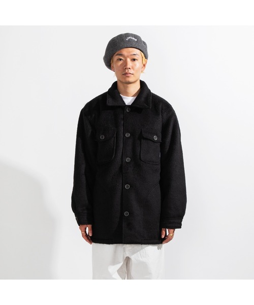 APPLEBUM（アップルバム）の「"Vinyl" Shaggy Jacket（カバーオール・メンズ・ブラック・MEDIUM/X-LARGE/LARGE）」の2枚目の写真