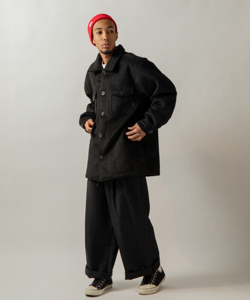 APPLEBUM（アップルバム）の「"Vinyl" Shaggy Jacket（カバーオール・メンズ・ブラック・MEDIUM/X-LARGE/LARGE）」の16枚目の写真