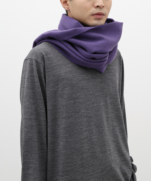 B.C STOCK（ベーセーストック）の「カシミヤブレンド ソリッドマフラー（マフラー・メンズ・パープル/グレー/ブラック/ブラウン/グリーン・FREE）」の15枚目の写真