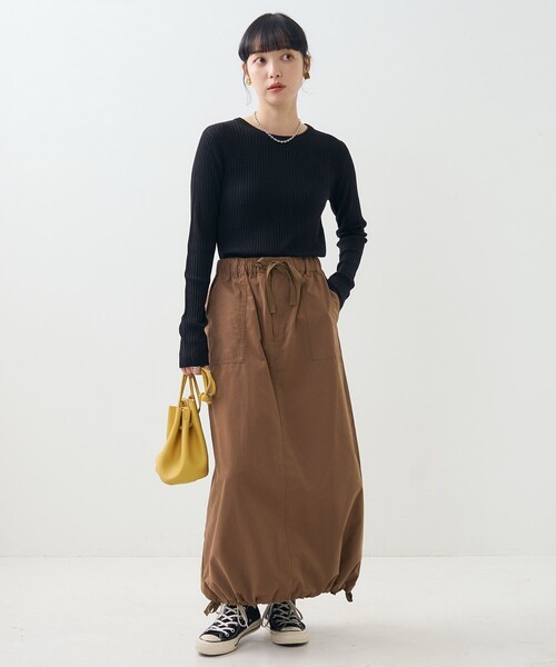 FREAK'S STORE（フリークスストア）の「ミリタリー リボン スカート（スカート・レディース・ブラック/オリーブ/ブラウン・ﾌﾘ-）」の11枚目の写真