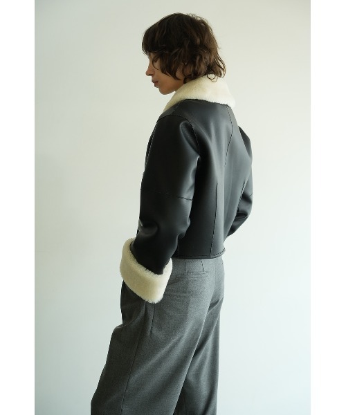CLANE/クラネ/VEGAN LEATHER BOA SHORT JACKET 【公式通販】