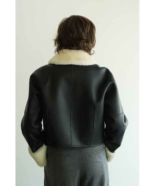 CLANE/クラネ/VEGAN LEATHER BOA SHORT JACKET 【公式通販】