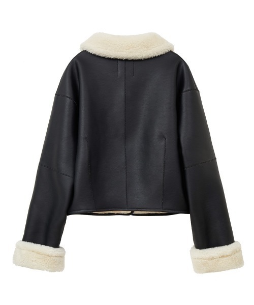 ジャケット・アウター CLANE VEGAN LEATHER BOA SHORT JACKET CLANE/クラネ/VEGAN LEATHER BOA SHORT JACKET 【公式通販】