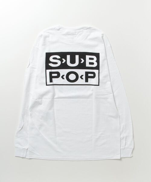 SUB POP(サブポップ)の「L/S PRINT TEE“SPANNING GLOBE” - ロングスリーブ プリントティー "スパニング グローブ”(Tシャツ/カットソー・メンズ・ホワイト/ブラック・MEDIUM)」の3枚目の写真