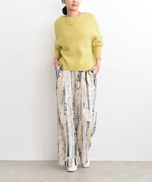 新品　完売品　エイミーロウ　Eimee Lawコラージュプリント タックパンツ Eimee Law（エイミーロウ）の「コラージュプリント タックパンツ