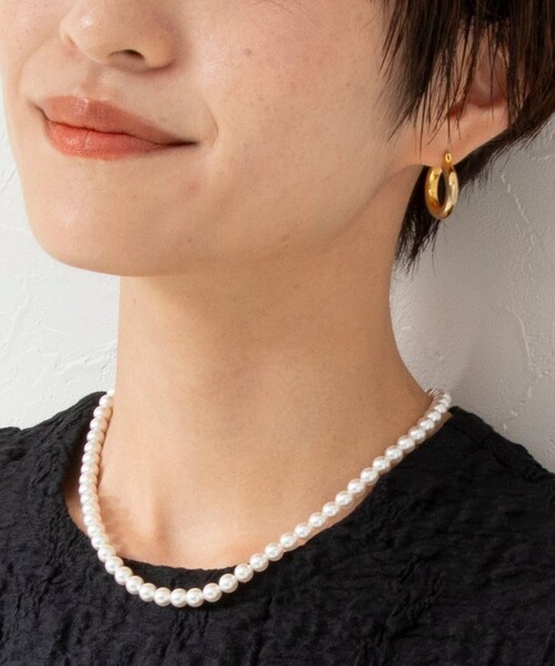 NOLLEY’S Sophi（ノーリーズソフィ）の「クリスタルパールネックレス（ネックレス・レディース・オフホワイト・FREE）」の7枚目の写真