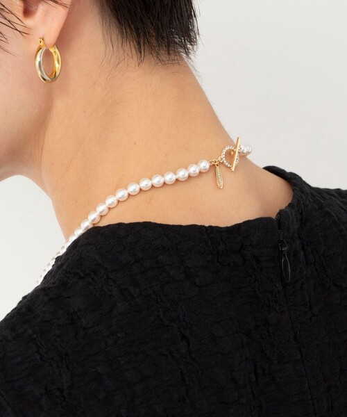 NOLLEY’S Sophi（ノーリーズソフィ）の「クリスタルパールネックレス（ネックレス・レディース・オフホワイト・FREE）」の8枚目の写真