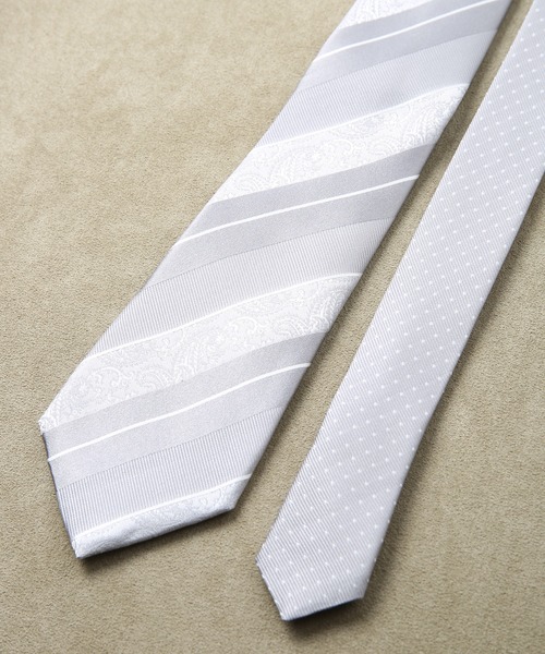 CROWDED CLOSET（クラウデッドクローゼット）の「＜クレリックタイ＞シャドーペイズリー/レジメンタルストライプ（ネクタイ・メンズ・ネイビー/シルバー/ターコイズブルー/ボルドー・FREE）」の12枚目の写真