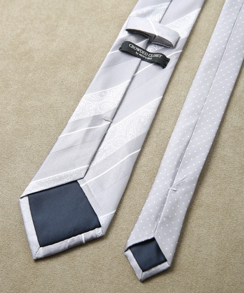 CROWDED CLOSET（クラウデッドクローゼット）の「＜クレリックタイ＞シャドーペイズリー/レジメンタルストライプ（ネクタイ・メンズ・ネイビー/シルバー/ターコイズブルー/ボルドー・FREE）」の13枚目の写真