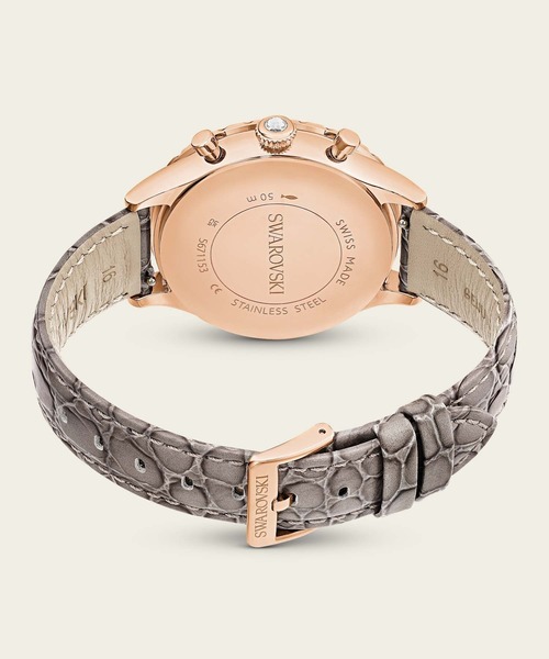 SWAROVSKI アナログ腕時計 グレーベージュ SWAROVSKI スワロフスキー Swarovski 腕時計 グレー OCTEA LUX
