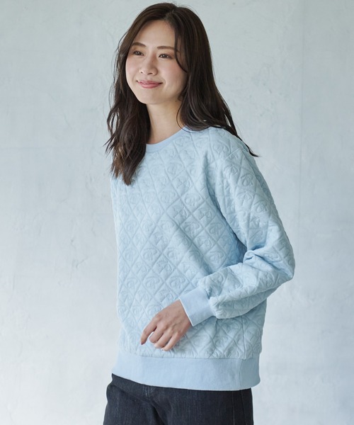 Arnold Palmer(アーノルドパーマー)の「アンブレラ ふくれジャガード プルオーバー(Tシャツ/カットソー・レディース・杢グレー/アイボリー/サックスブルー・S/M/L)」の16枚目の写真