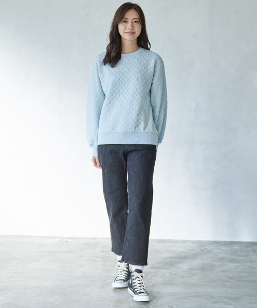 Arnold Palmer(アーノルドパーマー)の「アンブレラ ふくれジャガード プルオーバー(Tシャツ/カットソー・レディース・杢グレー/アイボリー/サックスブルー・S/M/L)」の17枚目の写真