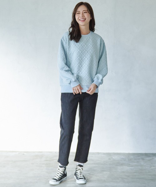 Arnold Palmer(アーノルドパーマー)の「アンブレラ ふくれジャガード プルオーバー(Tシャツ/カットソー・レディース・杢グレー/アイボリー/サックスブルー・S/M/L)」の18枚目の写真