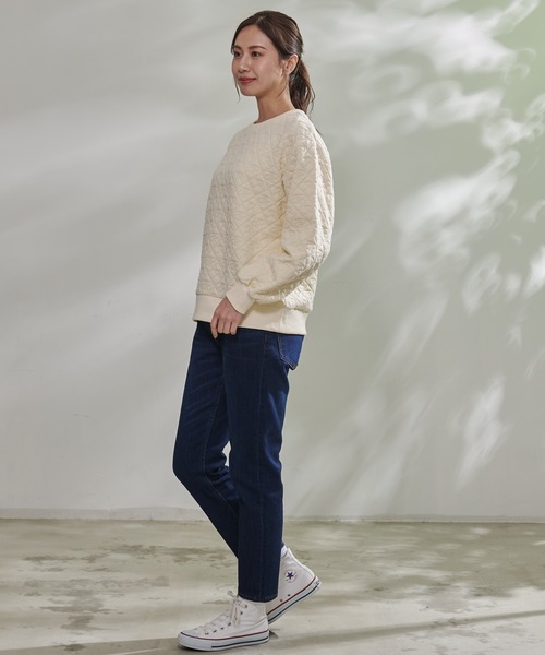 Arnold Palmer(アーノルドパーマー)の「アンブレラ ふくれジャガード プルオーバー(Tシャツ/カットソー・レディース・杢グレー/アイボリー/サックスブルー・S/M/L)」の8枚目の写真