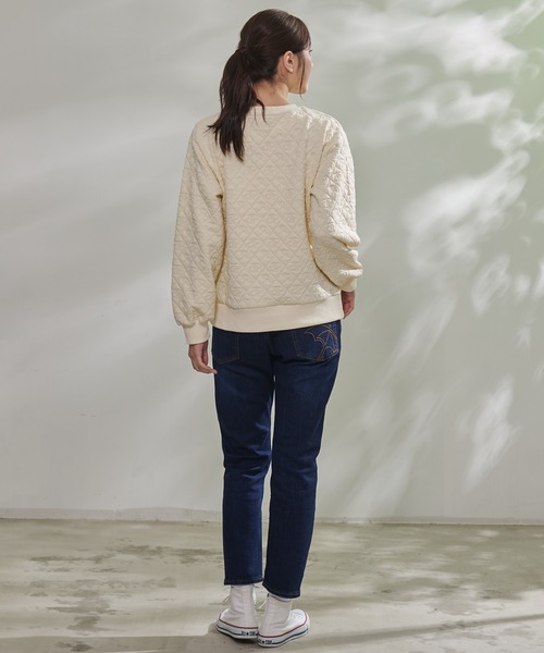 Arnold Palmer(アーノルドパーマー)の「アンブレラ ふくれジャガード プルオーバー(Tシャツ/カットソー・レディース・杢グレー/アイボリー/サックスブルー・S/M/L)」の9枚目の写真