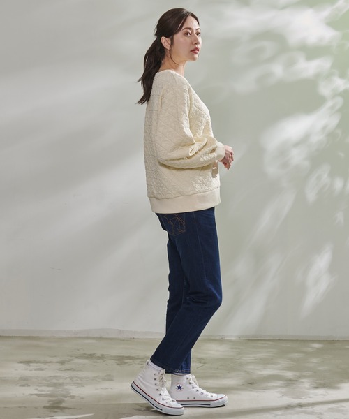 Arnold Palmer(アーノルドパーマー)の「アンブレラ ふくれジャガード プルオーバー(Tシャツ/カットソー・レディース・杢グレー/アイボリー/サックスブルー・S/M/L)」の12枚目の写真