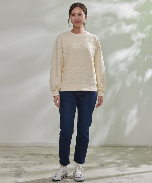 Arnold Palmer(アーノルドパーマー)の「アンブレラ ふくれジャガード プルオーバー(Tシャツ/カットソー・レディース・杢グレー/アイボリー/サックスブルー・S/M/L)」の11枚目の写真