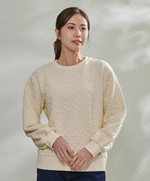 Arnold Palmer(アーノルドパーマー)の「アンブレラ ふくれジャガード プルオーバー(Tシャツ/カットソー・レディース・杢グレー/アイボリー/サックスブルー・S/M/L)」の10枚目の写真