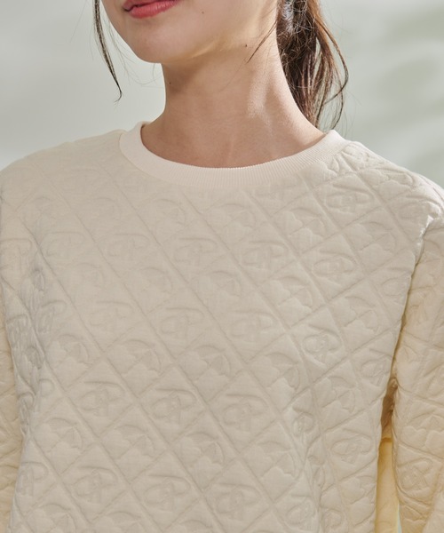 Arnold Palmer(アーノルドパーマー)の「アンブレラ ふくれジャガード プルオーバー(Tシャツ/カットソー・レディース・杢グレー/アイボリー/サックスブルー・S/M/L)」の4枚目の写真