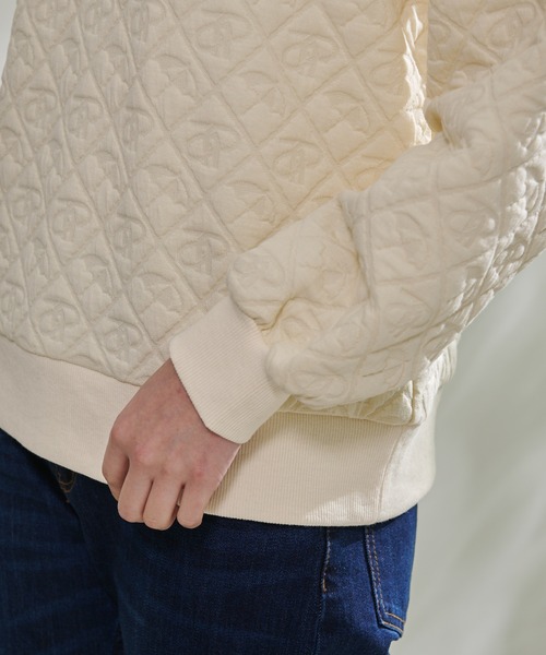 Arnold Palmer(アーノルドパーマー)の「アンブレラ ふくれジャガード プルオーバー(Tシャツ/カットソー・レディース・杢グレー/アイボリー/サックスブルー・S/M/L)」の5枚目の写真