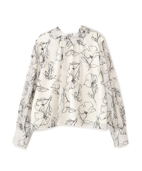 JILL by JILL STUART(ジルバイジルスチュアート)の「◇2wayボウタイフラワーフロッキーブラウス(シャツ/ブラウス・レディース・ブラック/ホワイト系その他・FREE)」の11枚目の写真