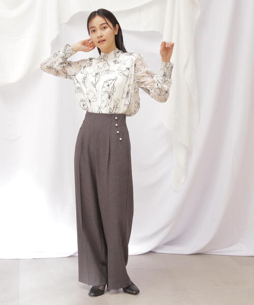 JILL by JILL STUART(ジルバイジルスチュアート)の「◇2wayボウタイフラワーフロッキーブラウス(シャツ/ブラウス・レディース・ブラック/ホワイト系その他・FREE)」の15枚目の写真