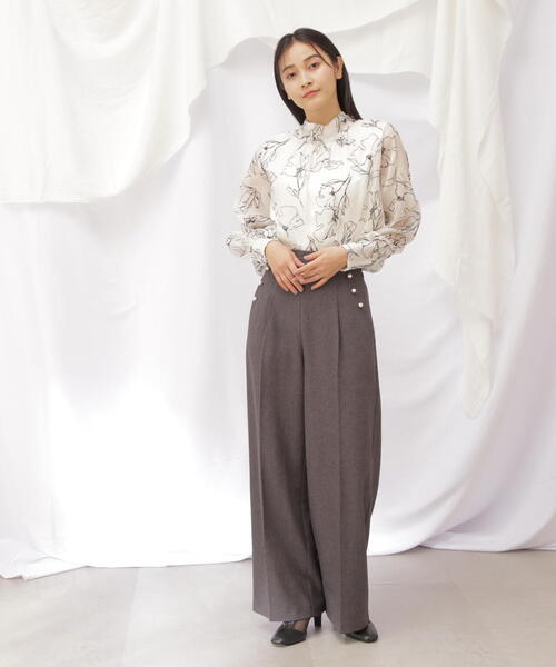 JILL by JILL STUART(ジルバイジルスチュアート)の「◇2wayボウタイフラワーフロッキーブラウス(シャツ/ブラウス・レディース・ブラック/ホワイト系その他・FREE)」の16枚目の写真
