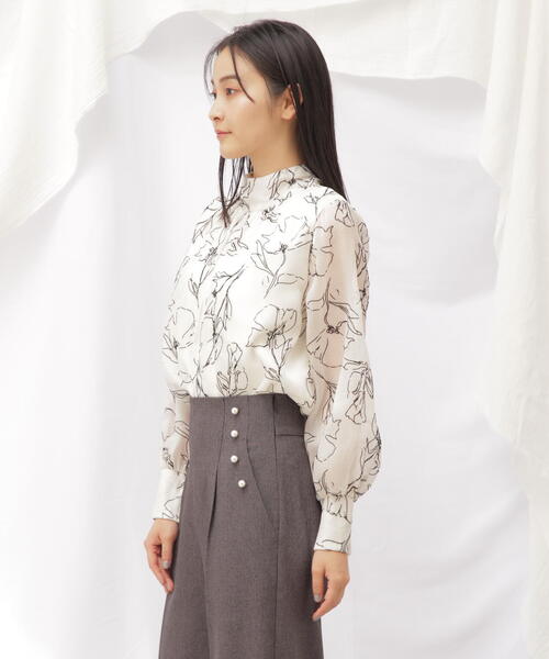 JILL by JILL STUART(ジルバイジルスチュアート)の「◇2wayボウタイフラワーフロッキーブラウス(シャツ/ブラウス・レディース・ブラック/ホワイト系その他・FREE)」の18枚目の写真