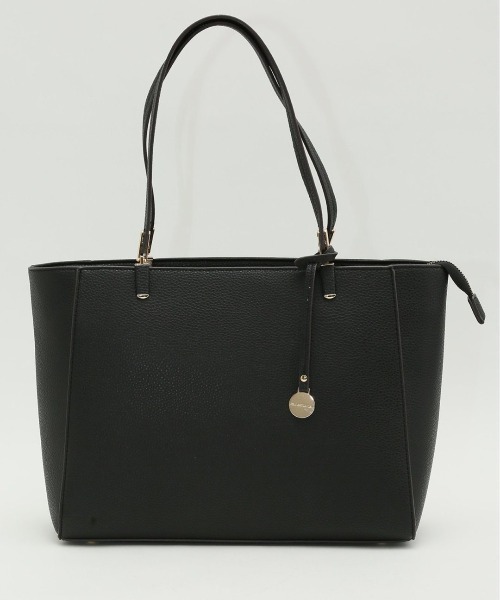 m.f.editorial（エムエフエディトリアル）の「m.f.エディトリアル レディース チャーム付き 両アオリポケットトートバッグ A4対応（ショルダーバッグ・レディース・ブラウン/ブラック・FREE）」の2枚目の写真