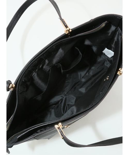 m.f.editorial（エムエフエディトリアル）の「m.f.エディトリアル レディース チャーム付き 両アオリポケットトートバッグ A4対応（ショルダーバッグ・レディース・ブラウン/ブラック・FREE）」の10枚目の写真