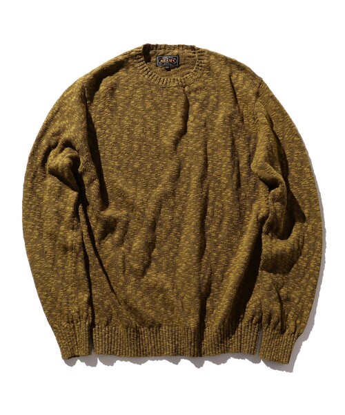BEAMS PLUS（ビームスプラス）の「BEAMS PLUS / 5ゲージ コットン ヘンプ クルーネック（ニット/セーター・メンズ・オリーブ/オレンジ/ベージュ/ネイビー・XL/L/S/M）」の3枚目の写真