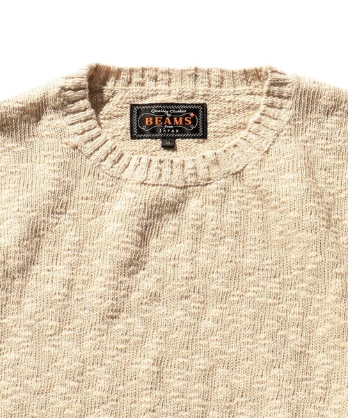 BEAMS PLUS（ビームスプラス）の「BEAMS PLUS / 5ゲージ コットン ヘンプ クルーネック（ニット/セーター・メンズ・オリーブ/オレンジ/ベージュ/ネイビー・XL/L/S/M）」の13枚目の写真