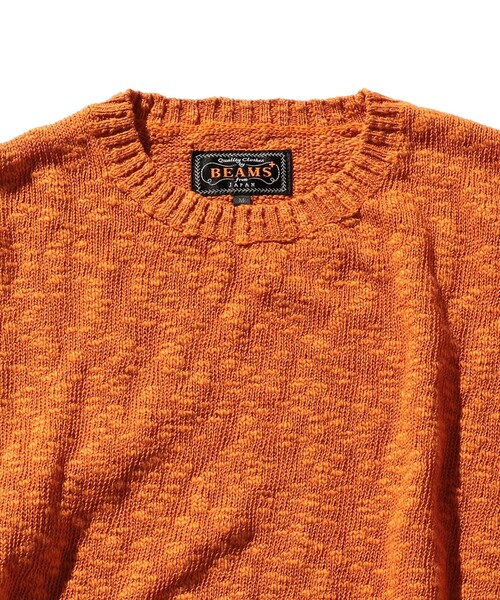 BEAMS PLUS（ビームスプラス）の「BEAMS PLUS / 5ゲージ コットン ヘンプ クルーネック（ニット/セーター・メンズ・オリーブ/オレンジ/ベージュ/ネイビー・XL/L/S/M）」の17枚目の写真