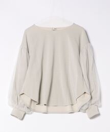 PICCIN | 【WEB限定】袖チュールボリュームカットプルオーバー(Tシャツ/カットソー)