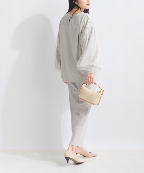 PICCIN（ピッチン）の「【WEB限定】袖チュールボリュームカットプルオーバー（Tシャツ/カットソー・レディース・グレイッシュベージュ/ブラック・M/S/L）」の19枚目の写真