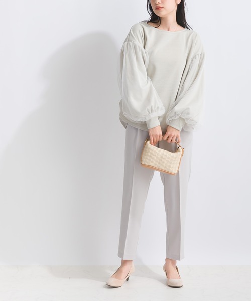 PICCIN（ピッチン）の「【WEB限定】袖チュールボリュームカットプルオーバー（Tシャツ/カットソー・レディース・グレイッシュベージュ/ブラック・M/S/L）」の17枚目の写真