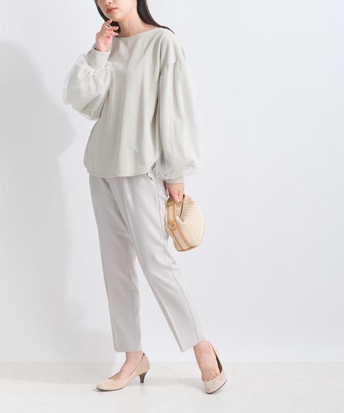 PICCIN（ピッチン）の「【WEB限定】袖チュールボリュームカットプルオーバー（Tシャツ/カットソー・レディース・グレイッシュベージュ/ブラック・M/S/L）」の20枚目の写真