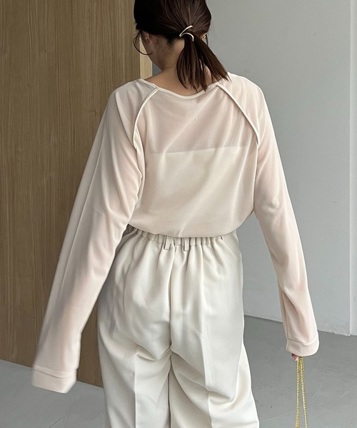 AGAWD(アガウド)の「〈AGAWD/アガウド〉パイピングラグランTシャツ(Tシャツ/カットソー・レディース・ブラック/ベージュ・FREE)」の16枚目の写真