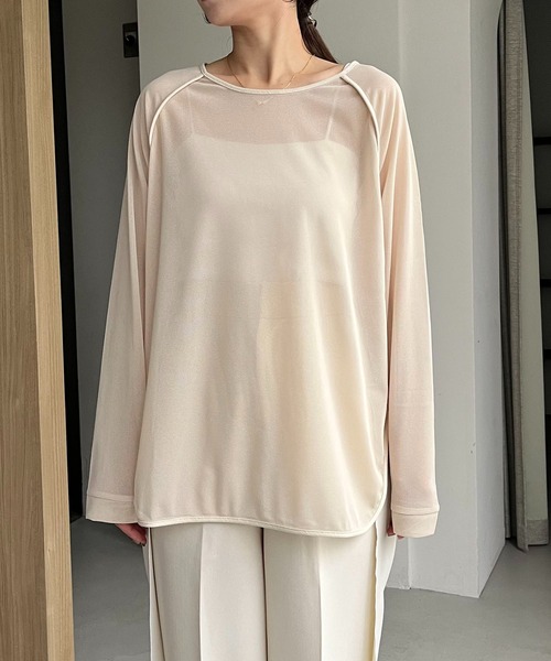 AGAWD(アガウド)の「〈AGAWD/アガウド〉パイピングラグランTシャツ(Tシャツ/カットソー・レディース・ブラック/ベージュ・FREE)」の19枚目の写真