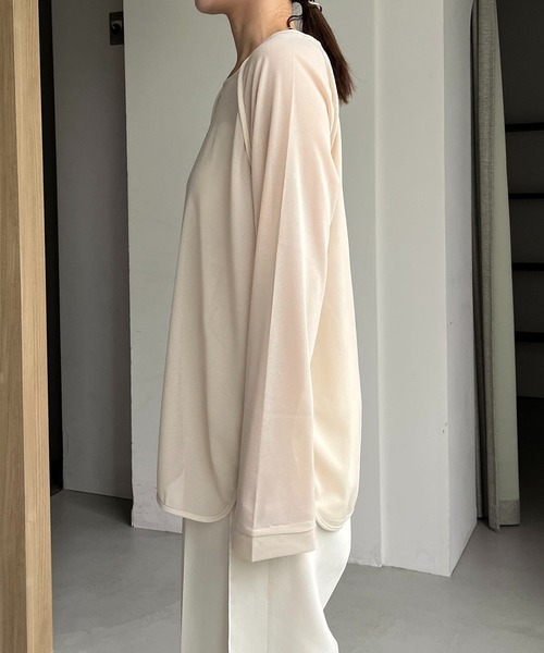 AGAWD(アガウド)の「〈AGAWD/アガウド〉パイピングラグランTシャツ(Tシャツ/カットソー・レディース・ブラック/ベージュ・FREE)」の20枚目の写真