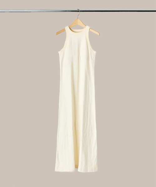 MILLER（ミラー）の「【 Robert P. Miller / ロバート・ピー・ミラー 】 カップ付き パイル パネルリブ バックスリット アメスリワンピ DRE RM241-2163（ワンピース・レディース・アイボリー/キャメル/ネイビー・MEDIUM）」の2枚目の写真