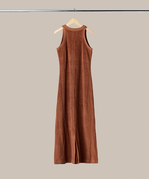 MILLER（ミラー）の「【 Robert P. Miller / ロバート・ピー・ミラー 】 カップ付き パイル パネルリブ バックスリット アメスリワンピ DRE RM241-2163（ワンピース・レディース・アイボリー/キャメル/ネイビー・MEDIUM）」の9枚目の写真