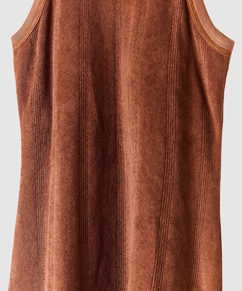 MILLER（ミラー）の「【 Robert P. Miller / ロバート・ピー・ミラー 】 カップ付き パイル パネルリブ バックスリット アメスリワンピ DRE RM241-2163（ワンピース・レディース・アイボリー/キャメル/ネイビー・MEDIUM）」の4枚目の写真